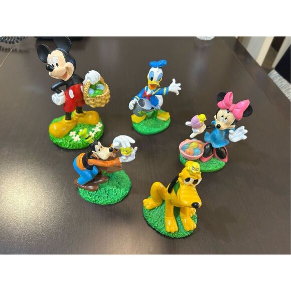 Disney Other - Set of 5 Easter Bunny Rabbit Disney Minnie Mouse Figurines
